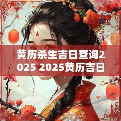 黄历杀生吉日查询2025 2025黄历吉日查询结果