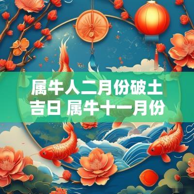 属牛人二月份破土吉日 属牛十一月份选最佳黄道吉日