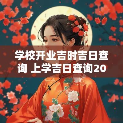 学校开业吉时吉日查询 上学吉日查询2025