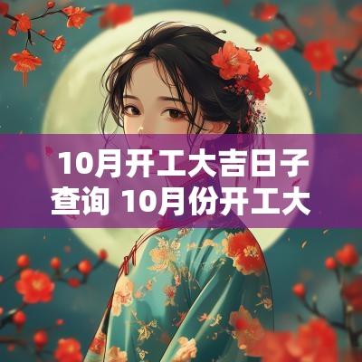 10月开工大吉日子查询 10月份开工大吉日子