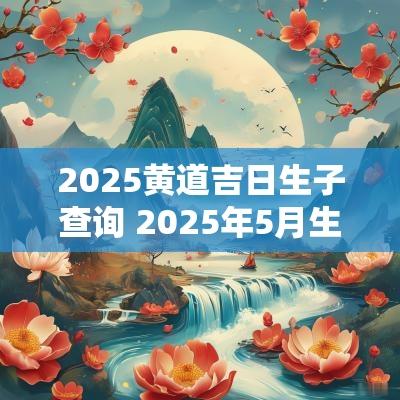 2025黄道吉日生子查询 2025年5月生子黄道吉日一览表