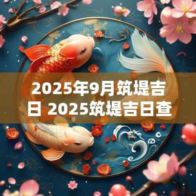 2025年9月筑堤吉日 2025筑堤吉日查询