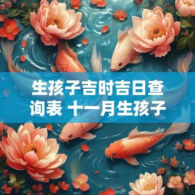 生孩子吉时吉日查询表 十一月生孩子吉日吉时