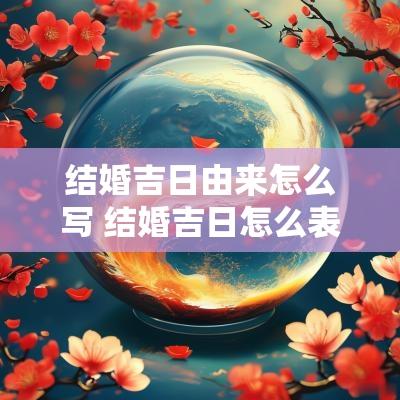 结婚吉日由来怎么写 结婚吉日怎么表述的