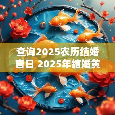 查询2025农历结婚吉日 2025年结婚黄道吉日查询