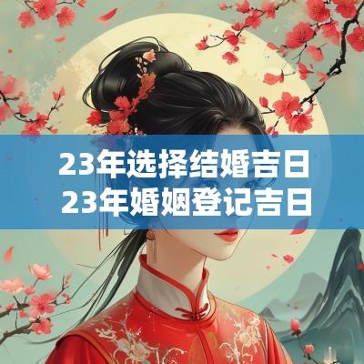 23年选择结婚吉日 23年婚姻登记吉日