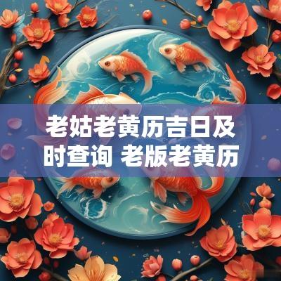 老姑老黄历吉日及时查询 老版老黄历择吉日吉时
