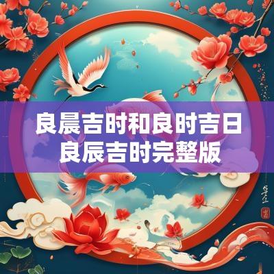 良晨吉时和良时吉日 良辰吉时完整版