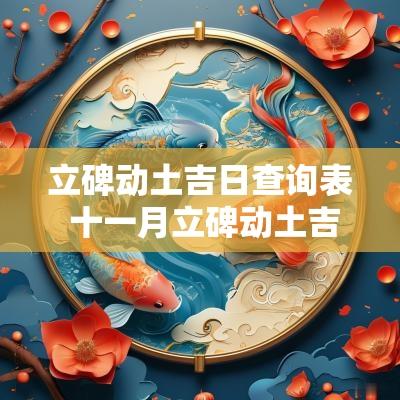立碑动土吉日查询表 十一月立碑动土吉日