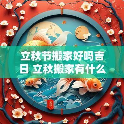 立秋节搬家好吗吉日 立秋搬家有什么说法