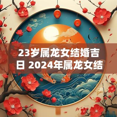 23岁属龙女结婚吉日 2025年属龙女结婚吉日