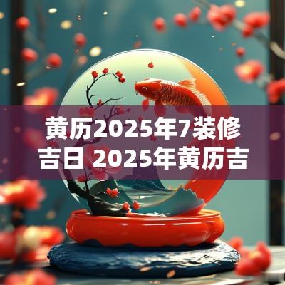 黄历2025年7装修吉日 2025年黄历吉日生孩子