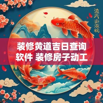 装修黄道吉日查询软件 装修房子动工黄道吉日