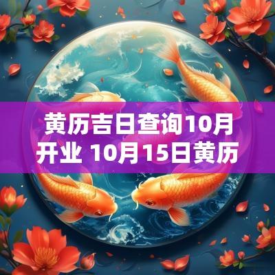 黄历吉日查询10月开业 10月15日黄历吉日查询