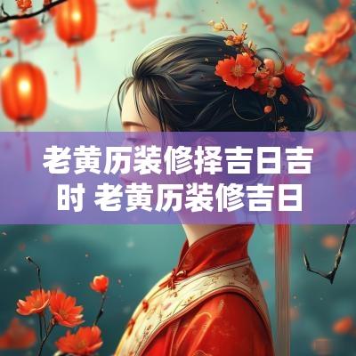 老黄历装修择吉日吉时 老黄历装修吉日2018年