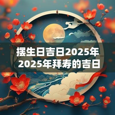 摆生日吉日2025年 2025年拜寿的吉日