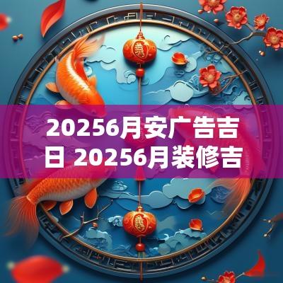 20256月安广告吉日 20256月装修吉日吉时