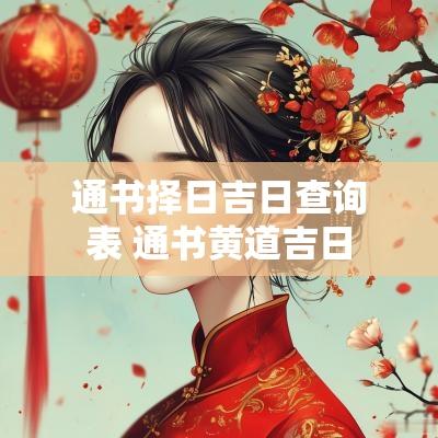 通书择日吉日查询表 通书黄道吉日