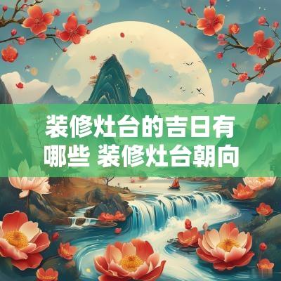装修灶台的吉日有哪些 装修灶台朝向有讲究吗