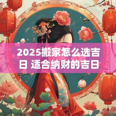 2025搬家怎么选吉日 适合纳财的吉日2025