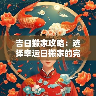 吉日搬家攻略：选择幸运日搬家的完整指南