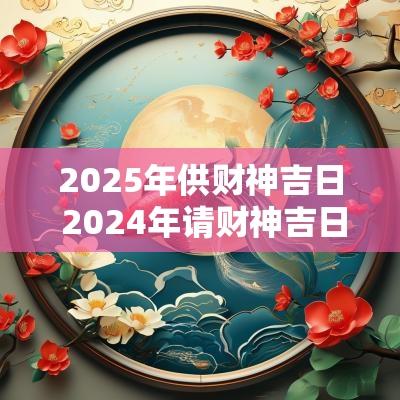 2025年供财神吉日 2025年请财神吉日一览表