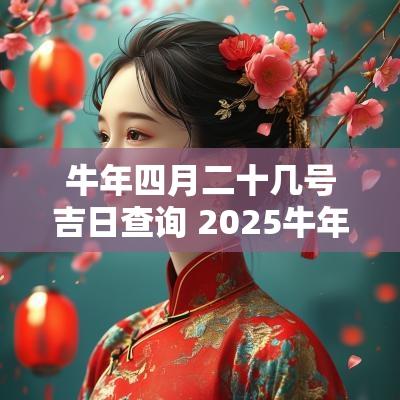 蛇年四月二十几号吉日查询 2025蛇年每月吉日