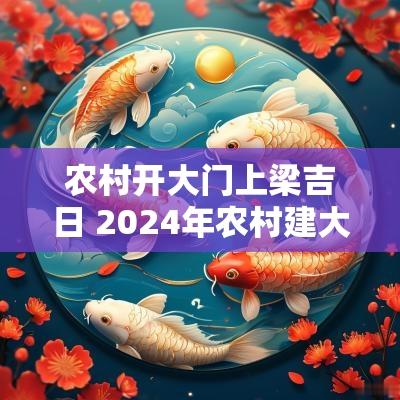 农村开大门上梁吉日 2025年农村建大门吉日