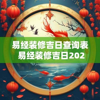 易经装修吉日查询表 易经装修吉日2025