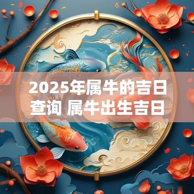 2025年属牛的吉日查询 属牛出生吉日几点出生最好
