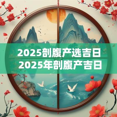 2025剖腹产选吉日 2025年剖腹产吉日一览表