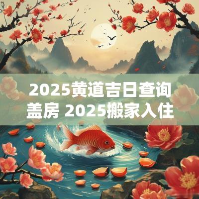 2025黄道吉日查询盖房 2025搬家入住黄道吉日