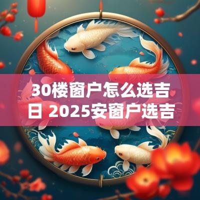 30楼窗户怎么选吉日 2025安窗户选吉日