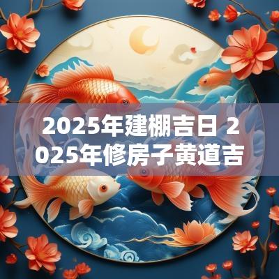 2025年建棚吉日 2025年修房子黄道吉日