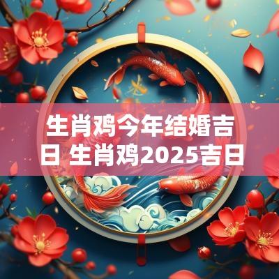生肖鸡今年结婚吉日 生肖鸡2025吉日