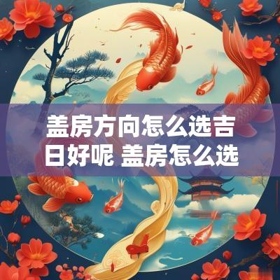 盖房方向怎么选吉日好呢 盖房怎么选黄道吉日