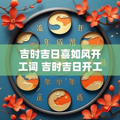 吉时吉日喜如风开工词 吉时吉日开工大吉祝福词