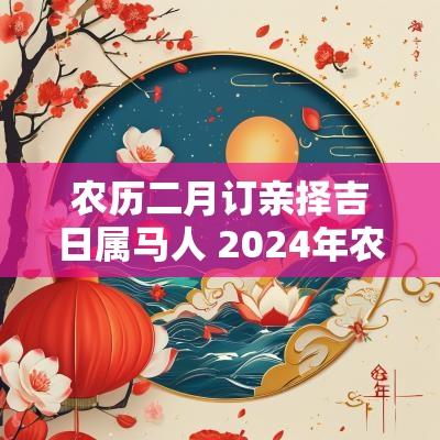农历二月订亲择吉日属马人 2025年农历二月定亲吉日