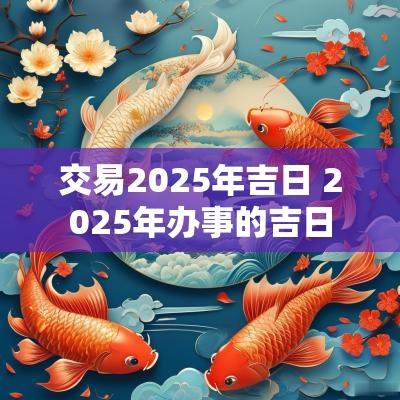 交易2025年吉日 2025年办事的吉日