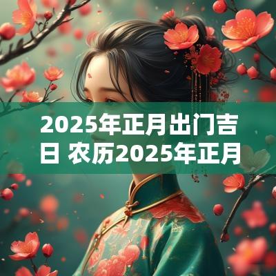 2025年正月出门吉日 农历2025年正月出门吉日
