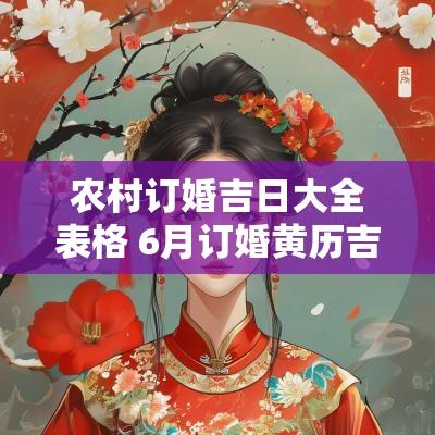 农村订婚吉日大全表格 6月订婚黄历吉日查询