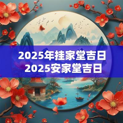 2025年挂家堂吉日 2025安家堂吉日