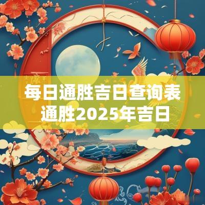 每日通胜吉日查询表 通胜2025年吉日