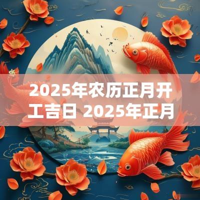 2025年农历正月开工吉日 2025年正月最旺财吉日
