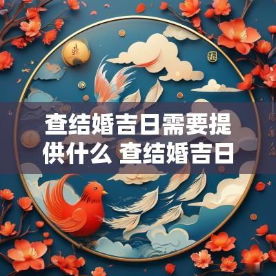 查结婚吉日需要提供什么 查结婚吉日哪天最好