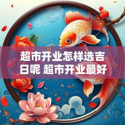 超市开业怎样选吉日呢 超市开业最好方案