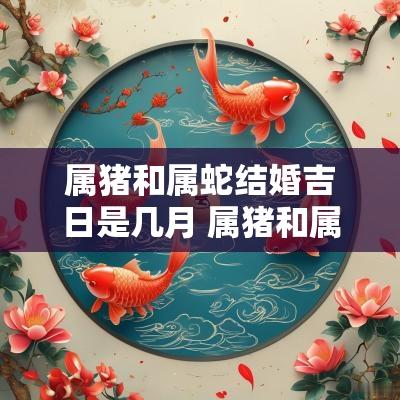 属猪和属蛇结婚吉日是几月 属猪和属鼠今年几月份结婚最佳
