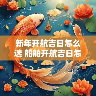 新年开航吉日怎么选 船舶开航吉日怎么选号呢