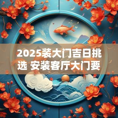 2025装大门吉日挑选 安装客厅大门要选吉日吗 2025装大门吉日挑选 安装客厅大门要选吉日吗