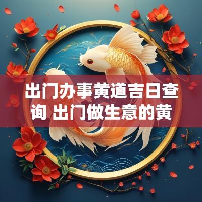 出门办事黄道吉日查询 出门做生意的黄道吉日